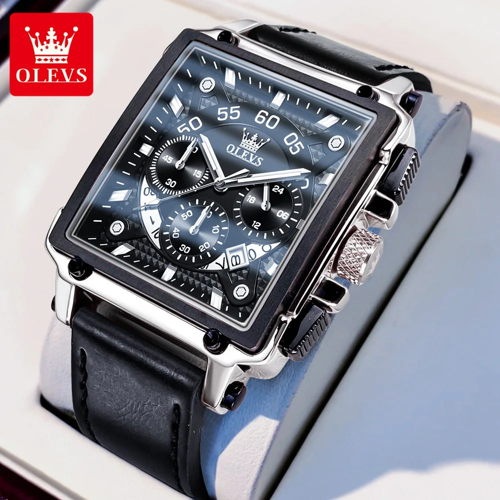 Luxury Men Watch Waterproof Square Watch for Men Luminous Top Brand Quartz Wristwatch Fashion Watch Man Luxury Original