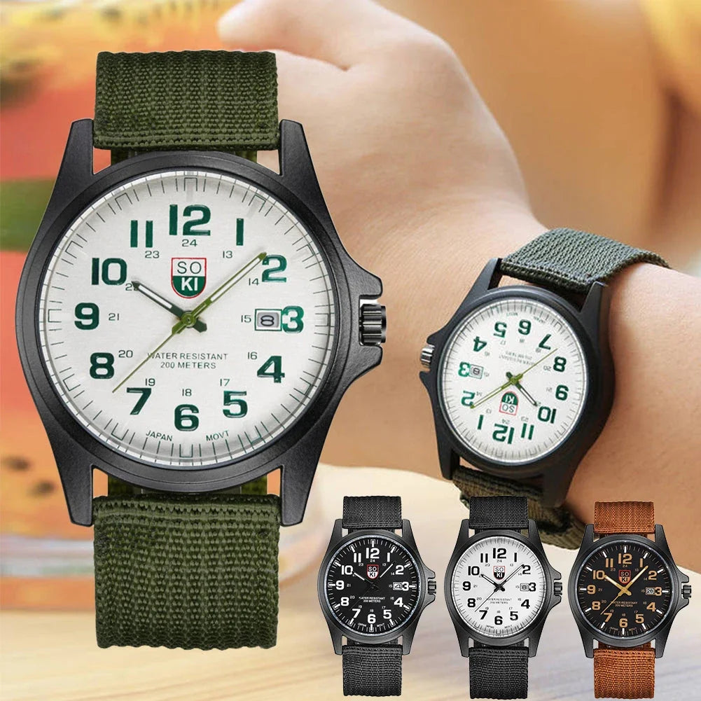 Nylon Band Men Watch Wrist Watch Quartz Men Sports Watches