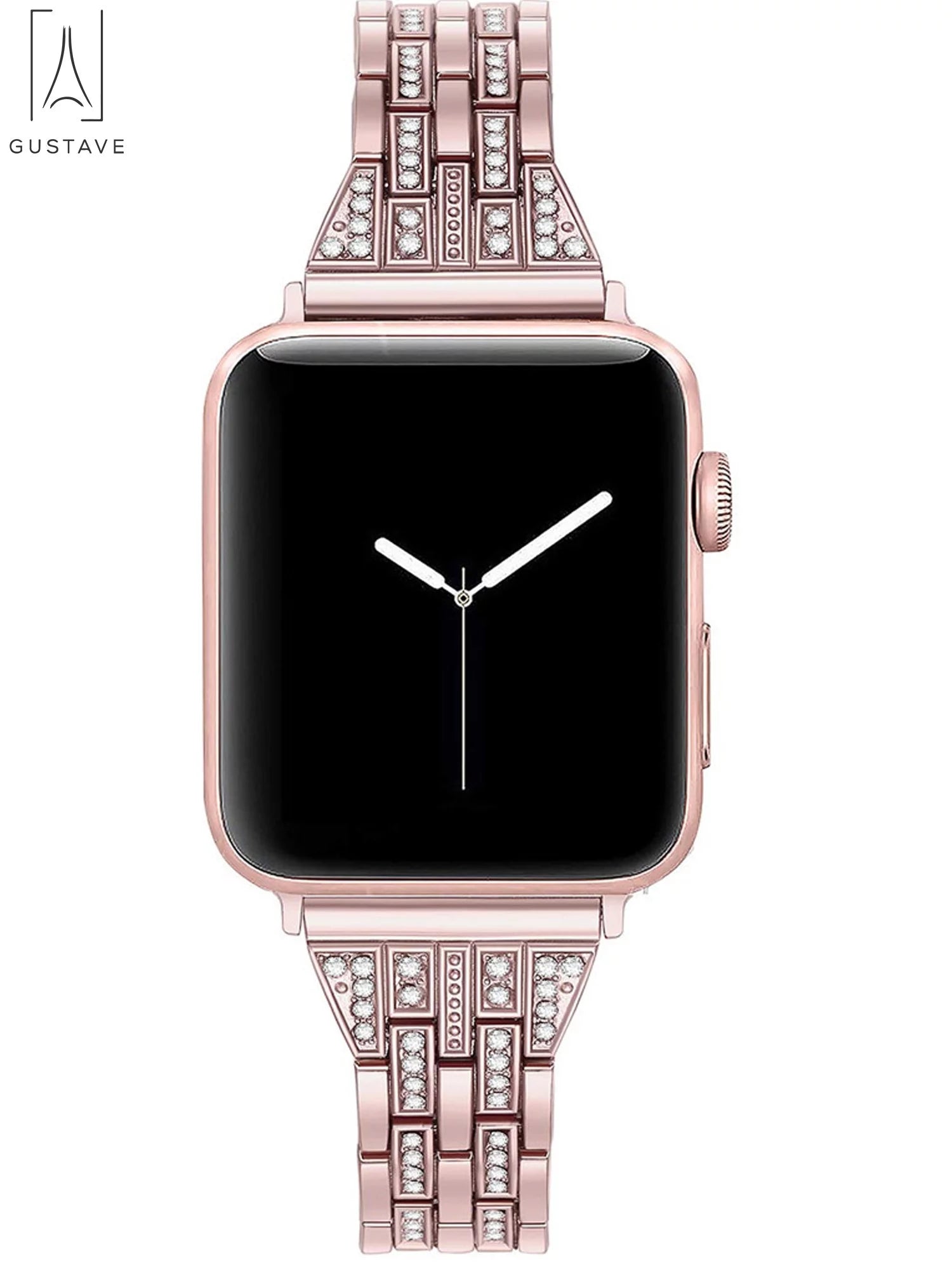 Metal Apple Watch Band 38Mm 40Mm 42Mm 44Mm Compatible with Iwatach Series Ultra SE 8 7 6 5 4 3 2 1 Elegant Bracelet Wristband Strap with Diamond Rhinestone for Women "Gold"